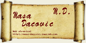 Maša Dacović vizit kartica